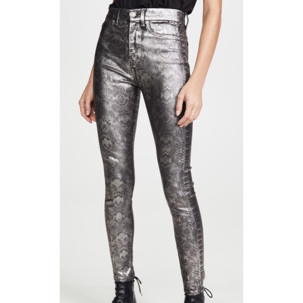 NWT ⭐️ 7 for All Mankind Metallic Snakeskin Jeans